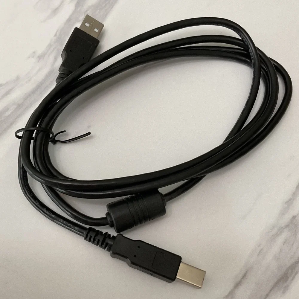USB 2.0 Type A to Type B Printer Cable with Ferrite Core Black 6ft